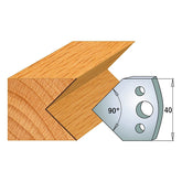 CMT 690.127 PROFILE KNIVES FOR INSERT SHAPER SYSTEM SP 1-37/64”x5/32”  (40x4mm)